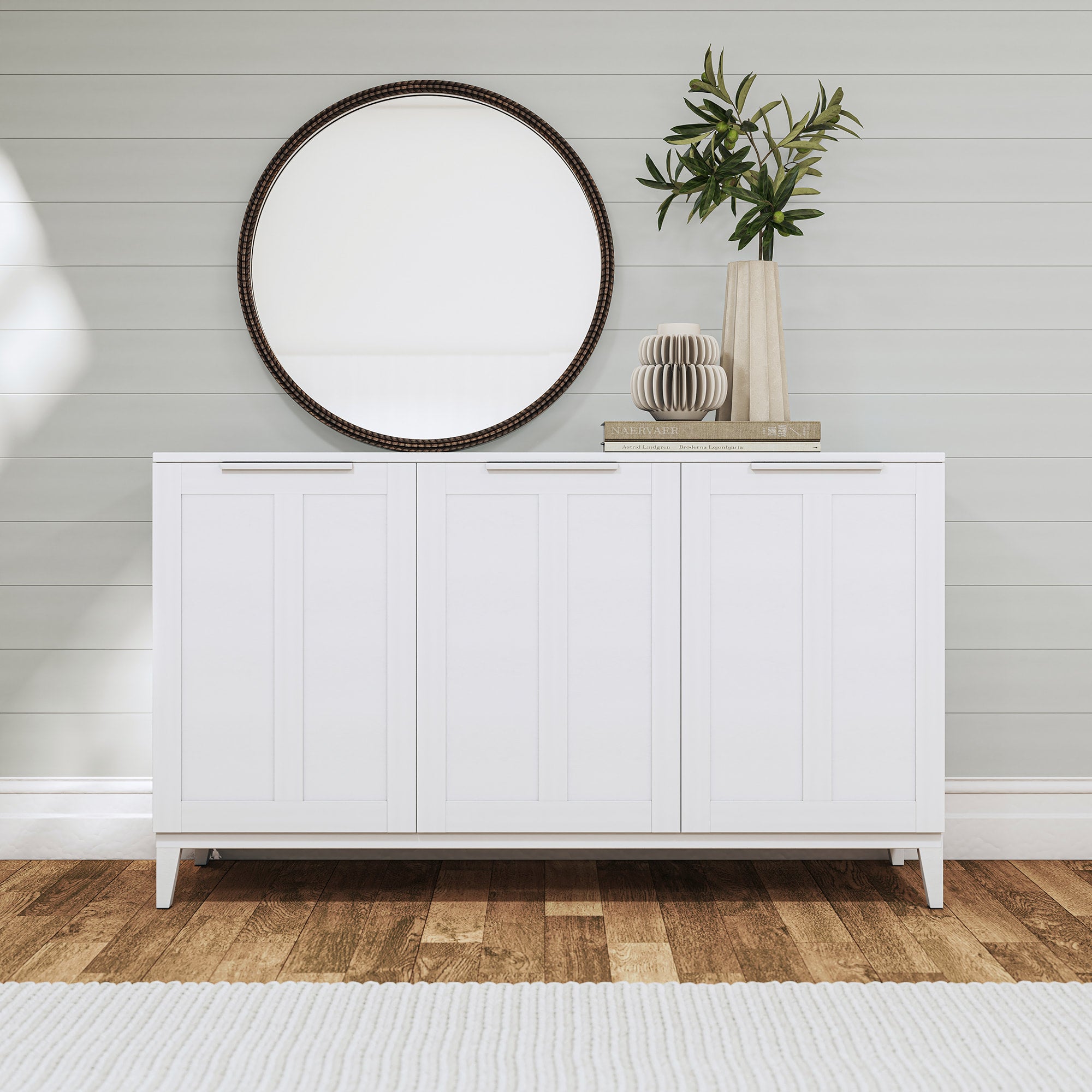 3 door sideboard hot sale white