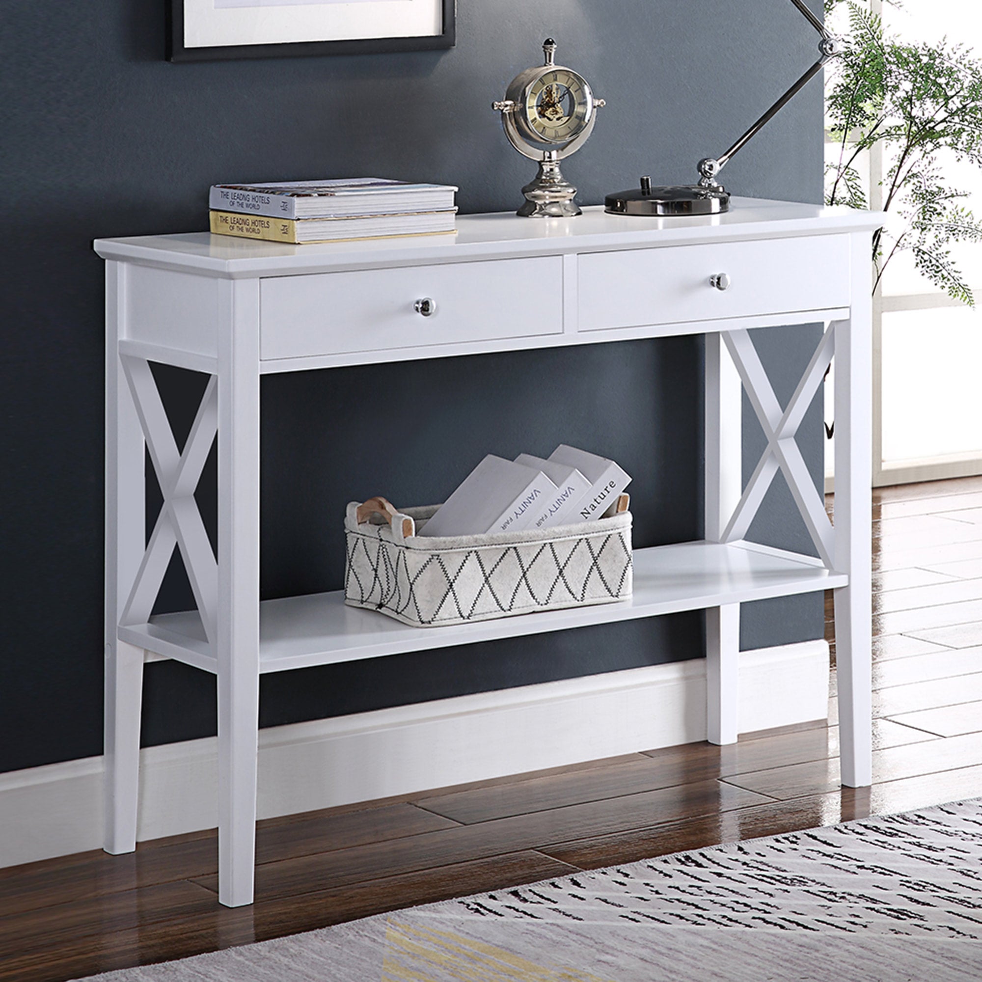 Long Island console table Coastal White hamptons modern classic