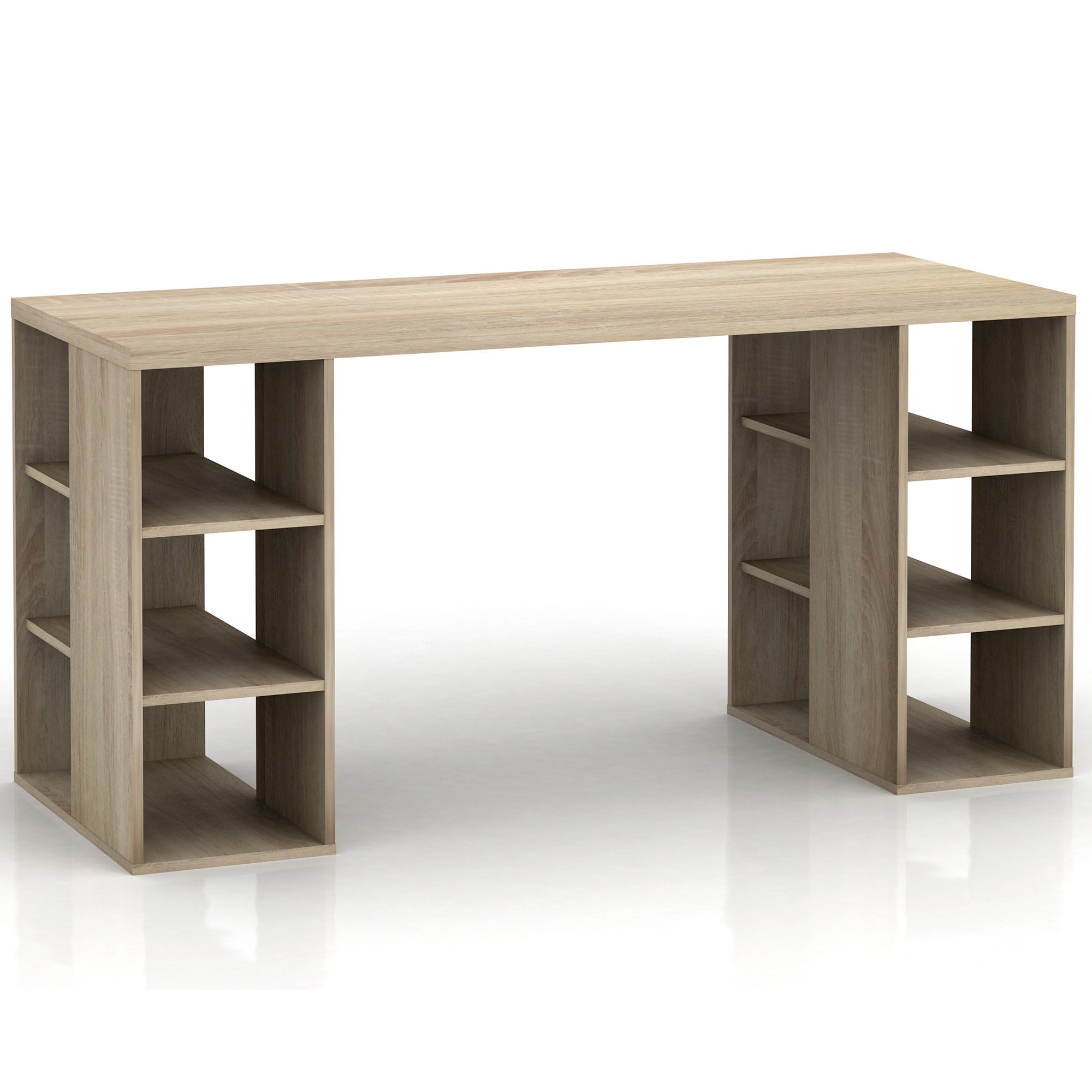 Rico Storage Desk Home Office Computer Table Cabinet Study Oak LSO